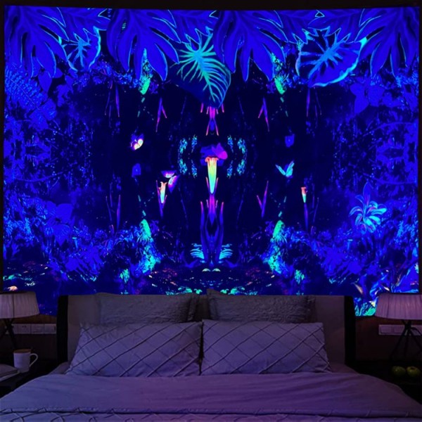 Landscape - UV Reactive Tapestry with Wall Hanging Accessories UK