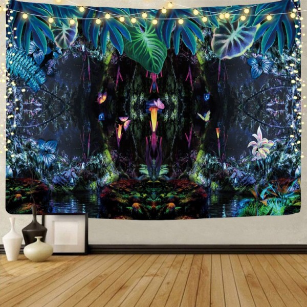 Landscape - UV Reactive Tapestry with Wall Hanging Accessories UK