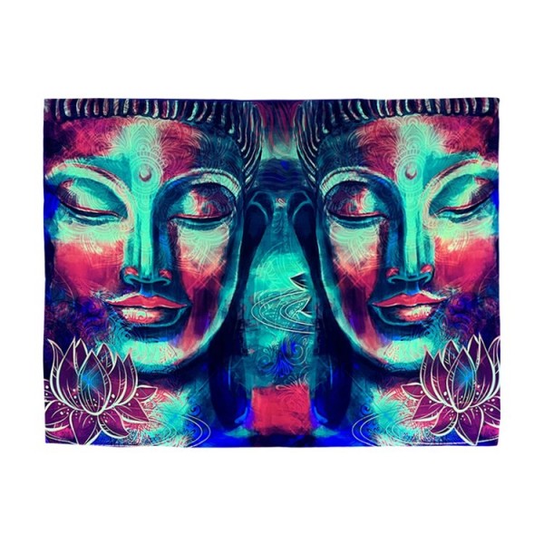 Buddha - UV Reactive Tapestry with Wall Hanging Accessories UK