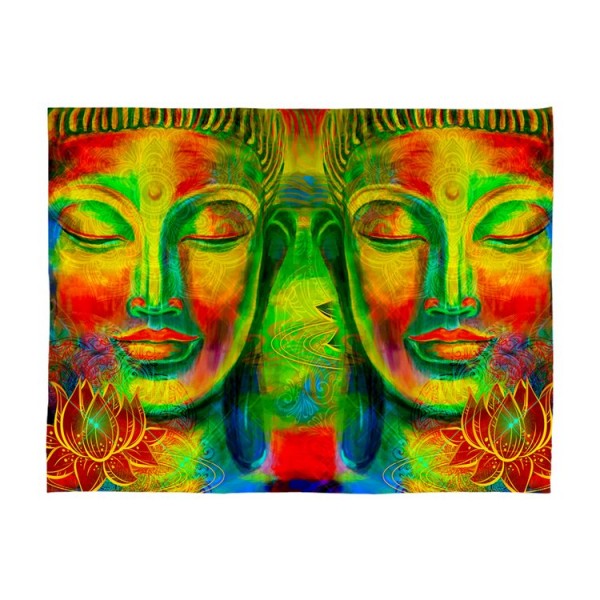 Buddha - UV Reactive Tapestry with Wall Hanging Accessories UK