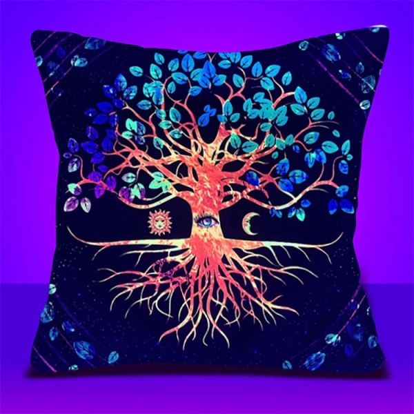 Tree - UV Black Light Pillowcase- Double Sided UK