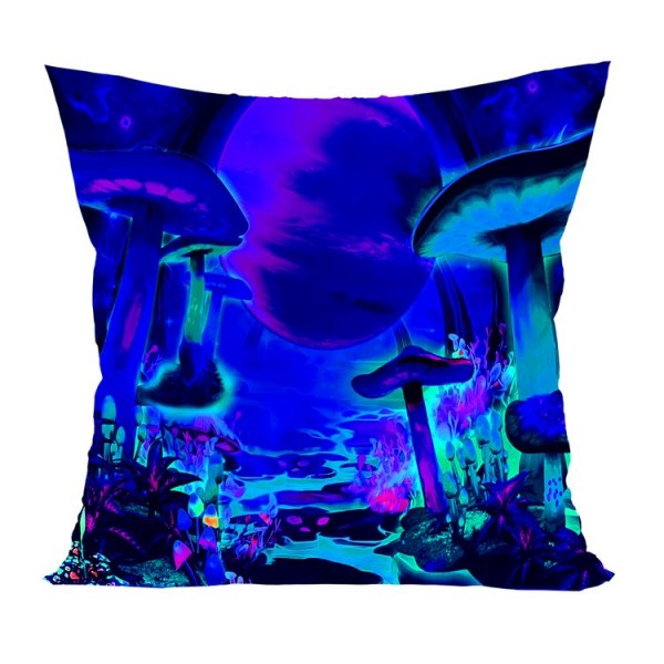 Mushroom - UV Black Light Pillowcase- Double Sided UK