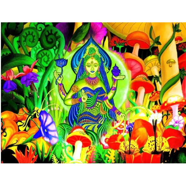 Buddha - UV Reactive Tapestry with Wall Hanging Accessories UK