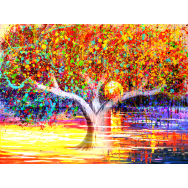 Tree - UV Reactive Tapestry with Wall Hanging Accessories UK