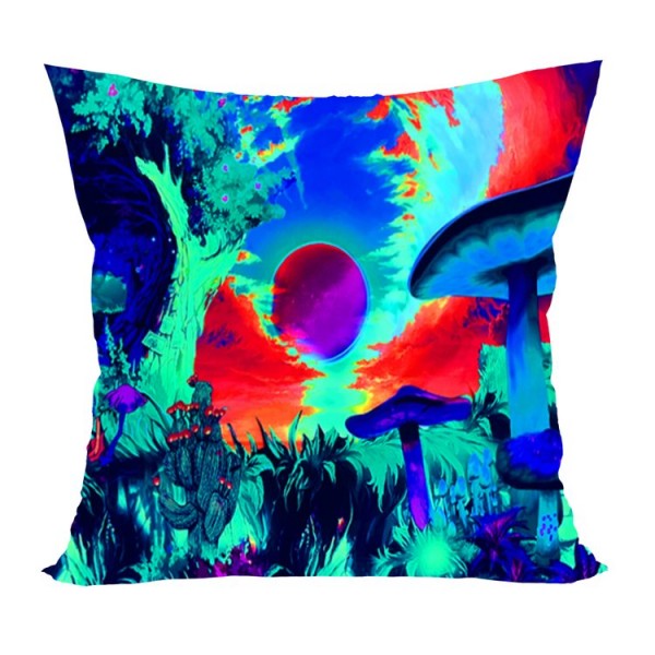 Mushroom - UV Black Light Pillowcase- Double Sided UK