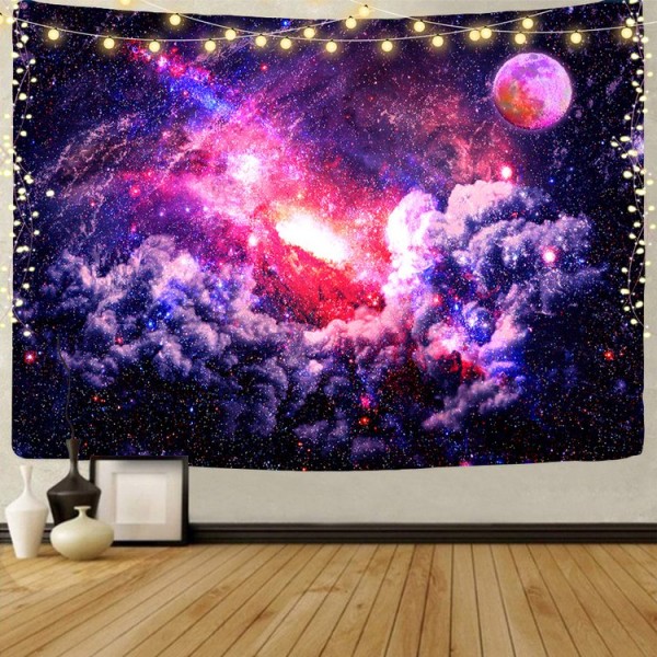 Galaxy - UV Reactive Tapestry with Wall Hanging Accessories UK