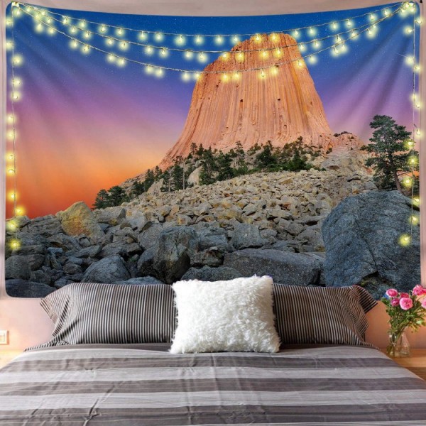 Real Devils Tower - Printed Tapestry UK