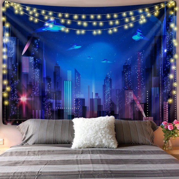 Futuristic City - Printed Tapestry UK
