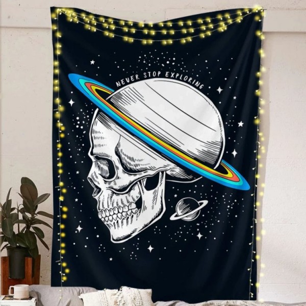 Skull Halo - Printed Tapestry UK