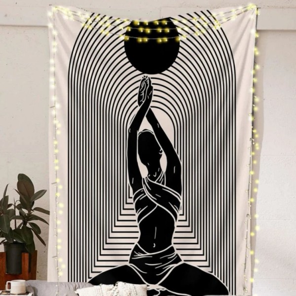 Meditation Woman - Printed Tapestry UK