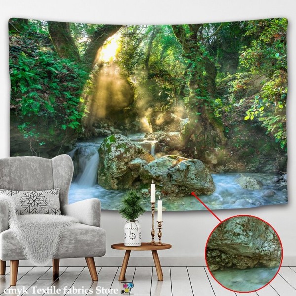Forest and Falls - Printed Tapestry UK