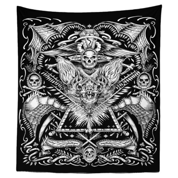 Dark Skull - Printed Tapestry UK