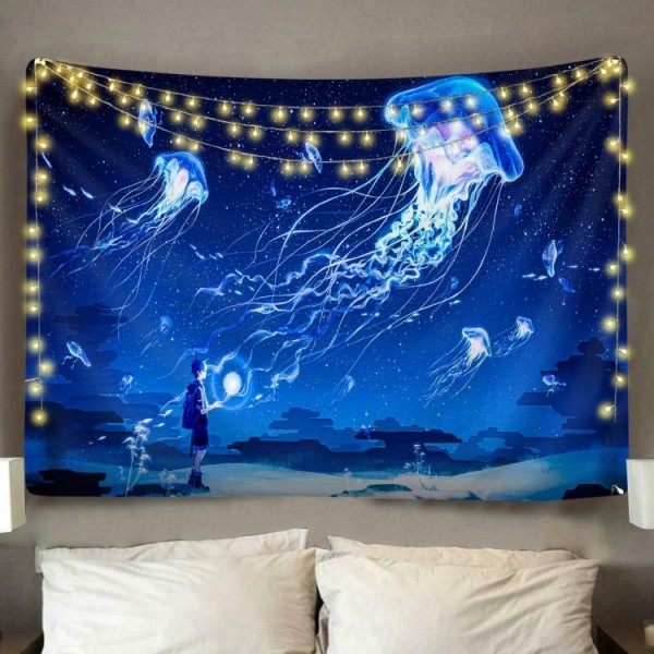Jellyfish Fantasy - Printed Tapestry UK