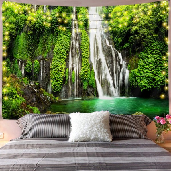 Hawaii Waterfall - Printed Tapestry UK