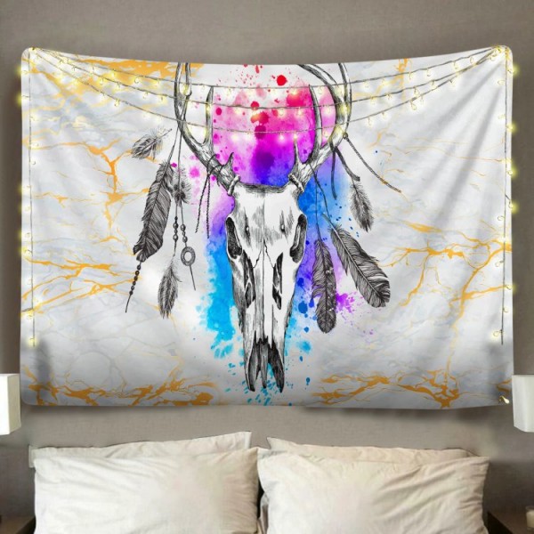 Dreamcatcher Skull - Printed Tapestry UK