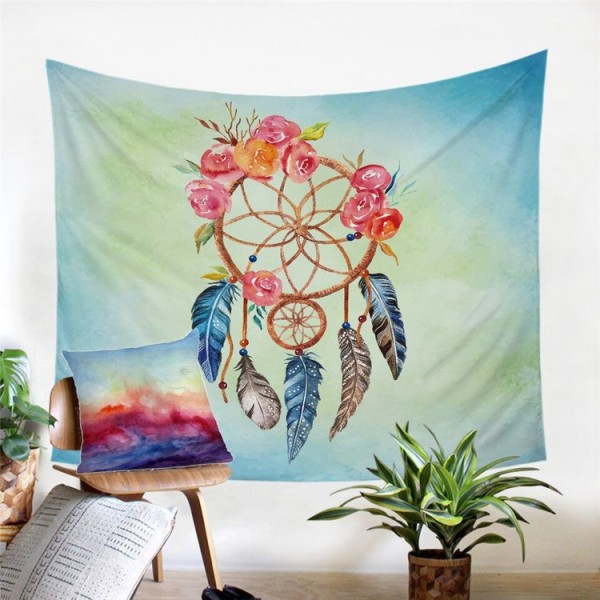 Dreamcatcher Feathers - Printed Tapestry UK