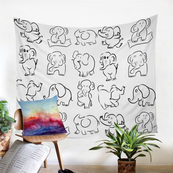 Elephant - Printed Tapestry UK