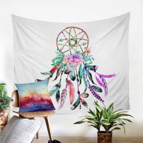 Dreamcatcher Feathers - Printed Tapestry UK