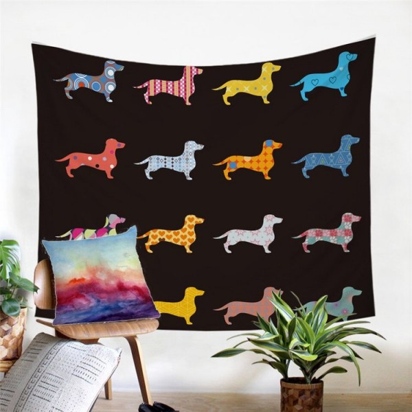 Cartoon Dogs - Printed Tapestry UK