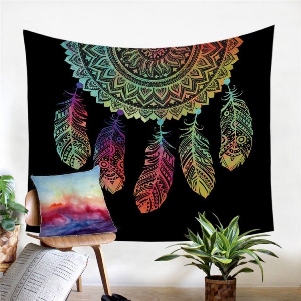 Dreamcatcher Feathers - Printed Tapestry UK
