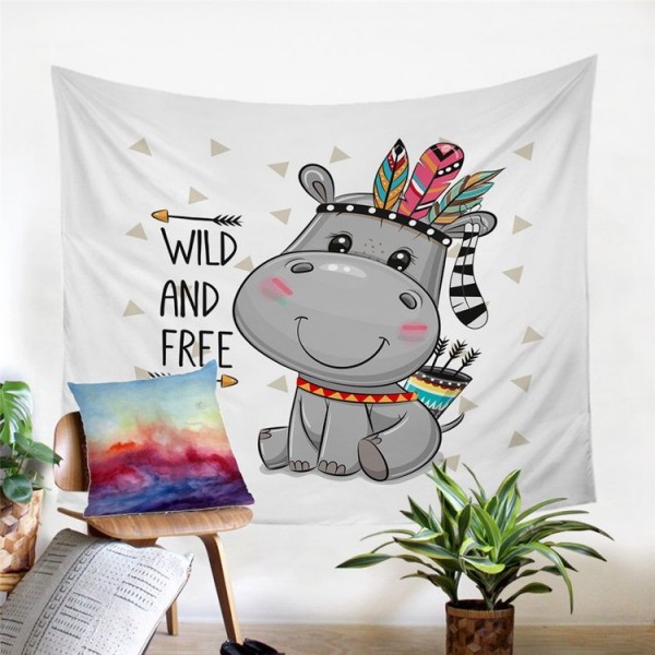 Hippo - Printed Tapestry UK