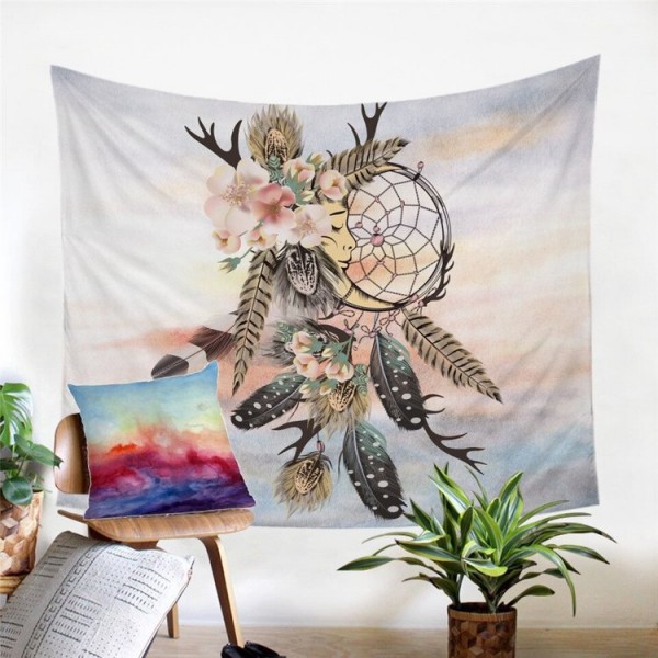 Dreamcatcher Feathers - Printed Tapestry UK