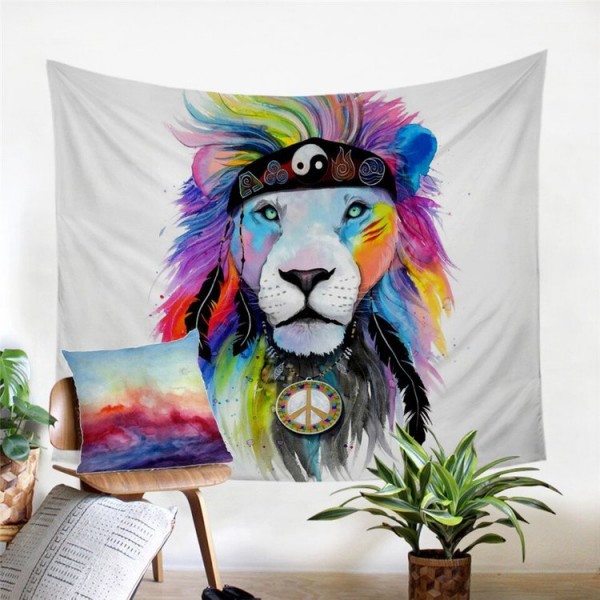Lion - Printed Tapestry UK