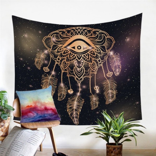 Dreamcatcher Feathers - Printed Tapestry UK