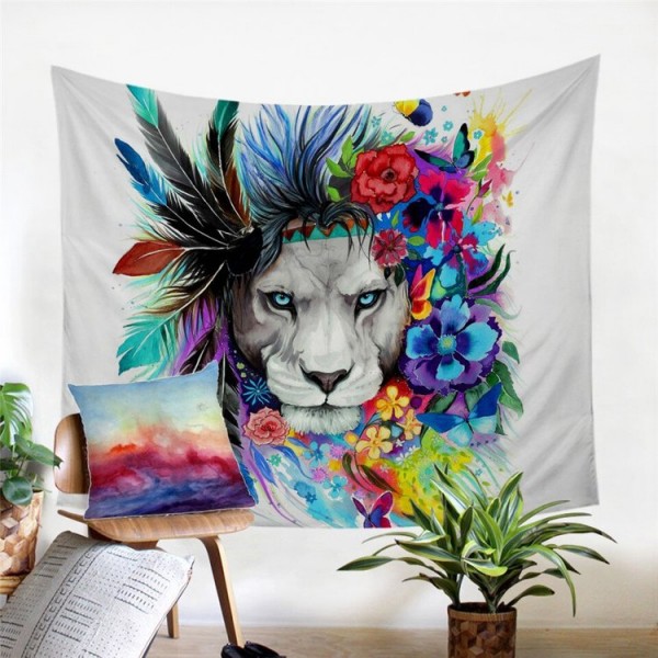 Lion - Printed Tapestry UK