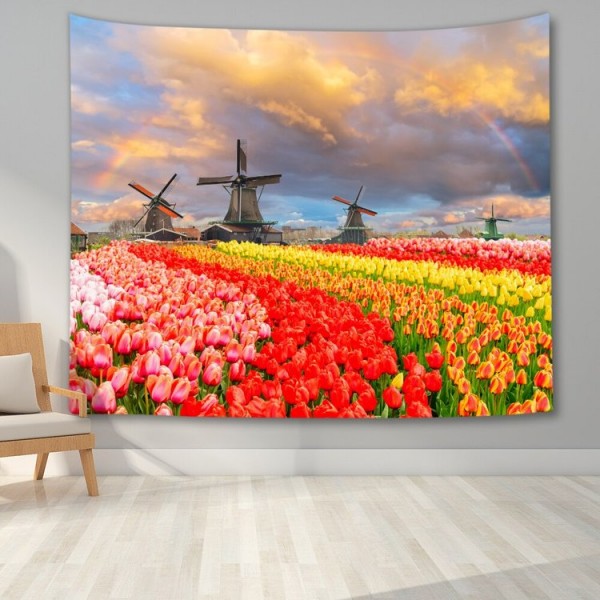 Oil Painting Landscape - Printed Tapestry UK