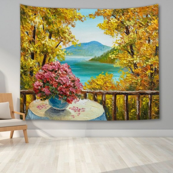 Oil Painting Landscape - Printed Tapestry UK