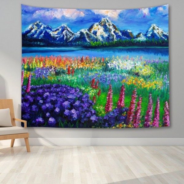 Oil Painting Landscape - Printed Tapestry UK