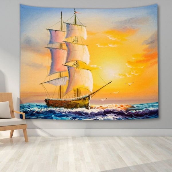 Oil Painting Landscape - Printed Tapestry UK