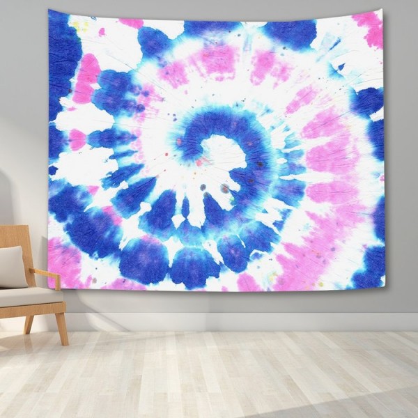 Colorful Tie Dye Spiral - Printed Tapestry UK