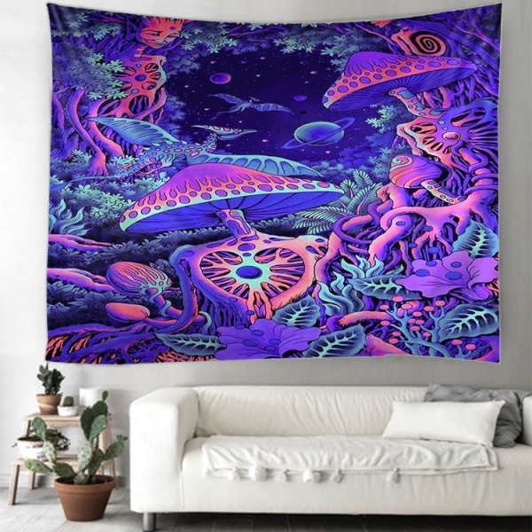 Psychedelic Mushroom - Printed Tapestry UK