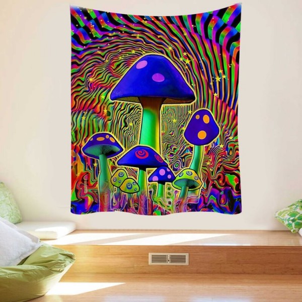 Psychedelic Mushroom - Printed Tapestry UK