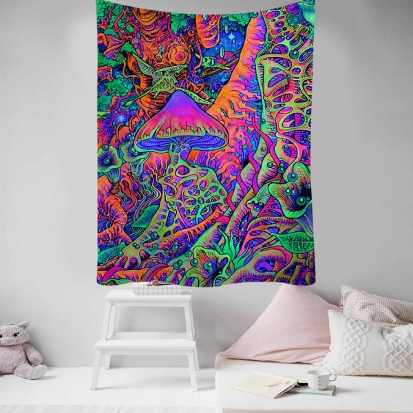Psychedelic Mushroom - Printed Tapestry UK
