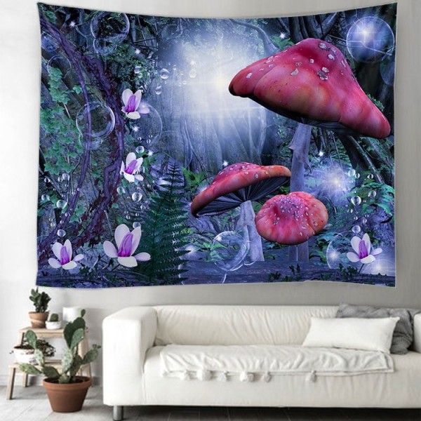 Psychedelic Mushroom - Printed Tapestry UK