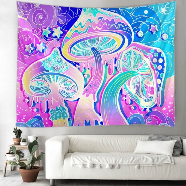 Psychedelic Mushroom - Printed Tapestry UK