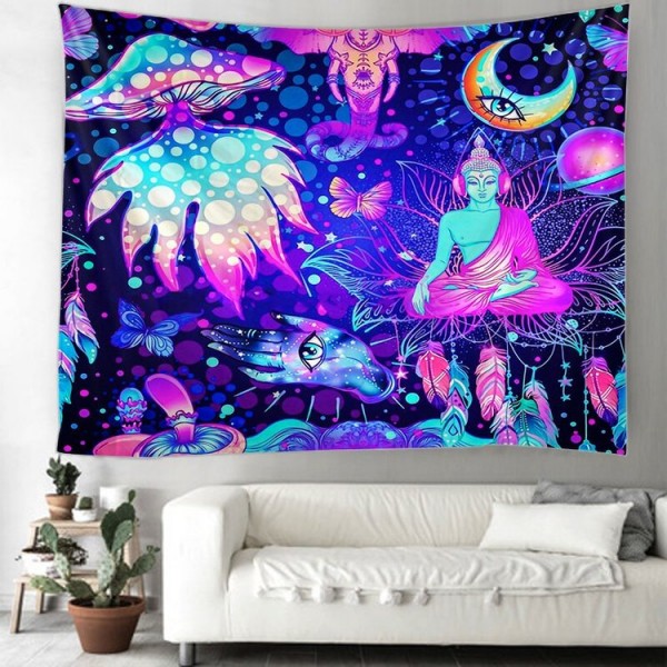 Psychedelic Mushroom - Printed Tapestry UK