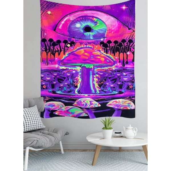 Psychedelic Mushroom - Printed Tapestry UK