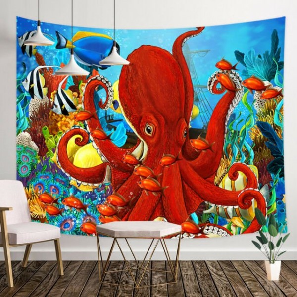 Octopus - Printed Tapestry UK