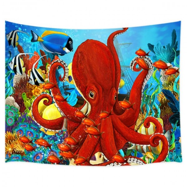Octopus - Printed Tapestry UK
