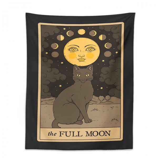 Moon Cat - Printed Tapestry UK