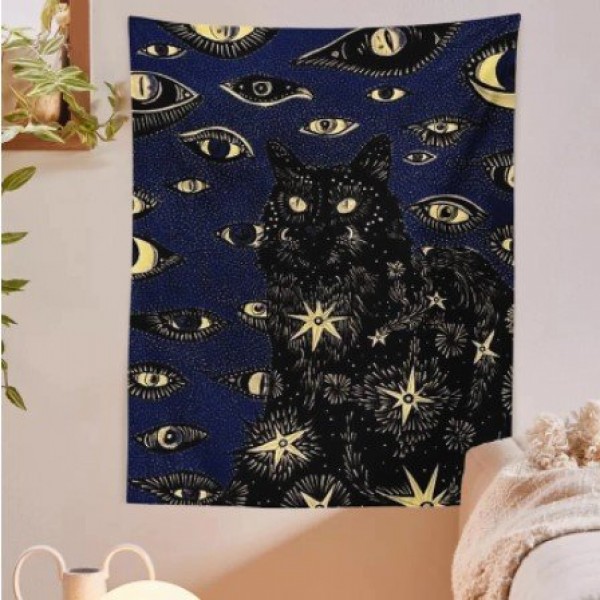 Cartoon Cat - Printed Tapestry UK