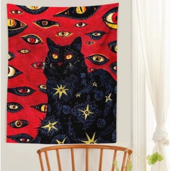 Cartoon Cat - Printed Tapestry UK