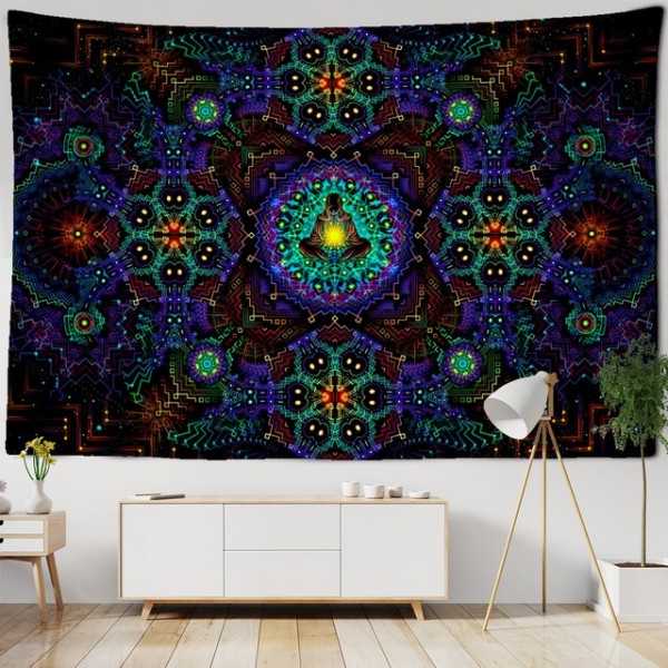 Psychedelic Mandala Meditation- Printed Tapestry UK