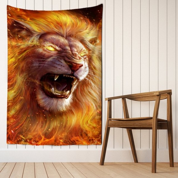 Lion - Printed Tapestry UK