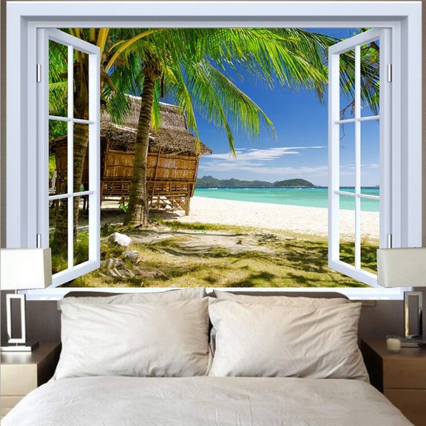 Beach Coconut Tree - Printed Tapestry UK