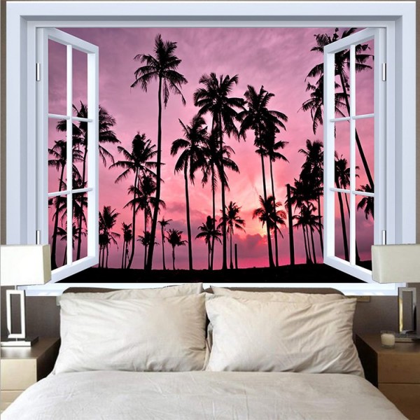 Beach Coconut Tree - Printed Tapestry UK